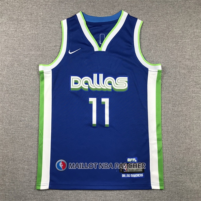 Maillot Enfant Dallas Mavericks Kyrie Irving NO 11 Ville 2022-23 Bleu